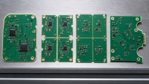 PCB examples with routed scored tabbed and shaped board edges