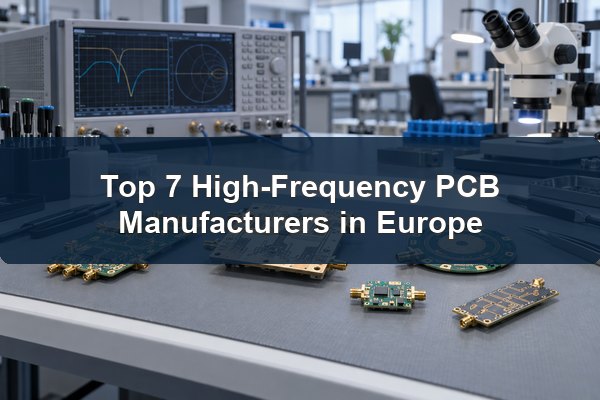 high-frequency PCB manufacturers in Europe, RF PCB samples in a precision electronics laboratory