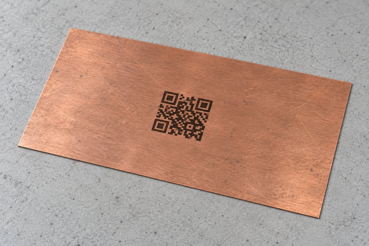 QR code marking on copper