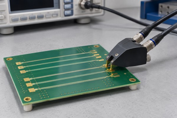 Relative Permittivity of FR4, controlled-impedance coupon and differential probe
