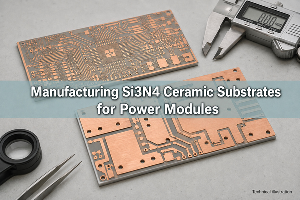 Manufacturing Si3N4 ceramic substrates for power modules, technical illustration