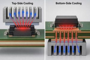 Top-side and bottom-side cooling paths for SiC packages