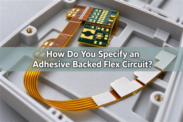Adhesive backed flex circuit with selective rear release liners in an enclosure