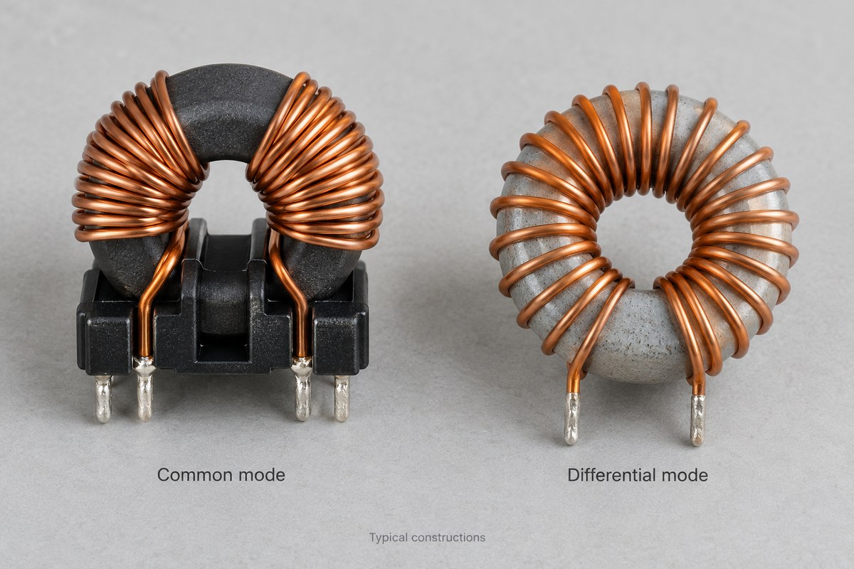 common mode choke vs differential mode choke
