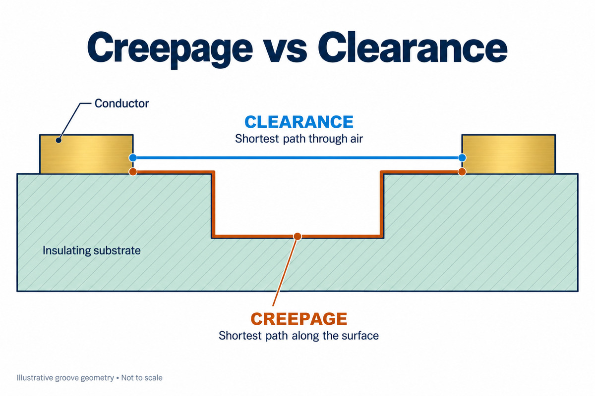 creepage vs clearance
