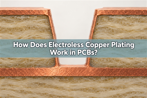Electroless copper coating the walls of a PCB microvia