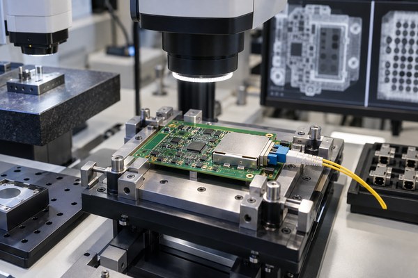 Dimensional and assembly inspection of a photonic PCB