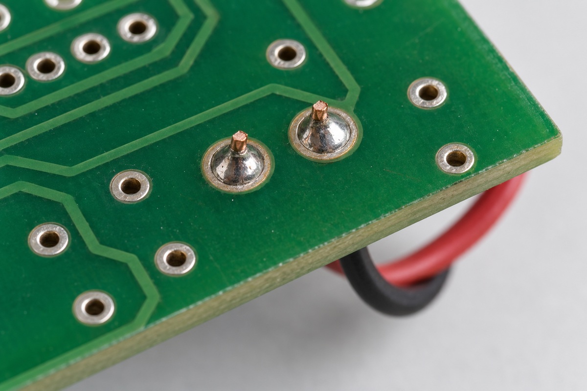 soldering wires to PCB