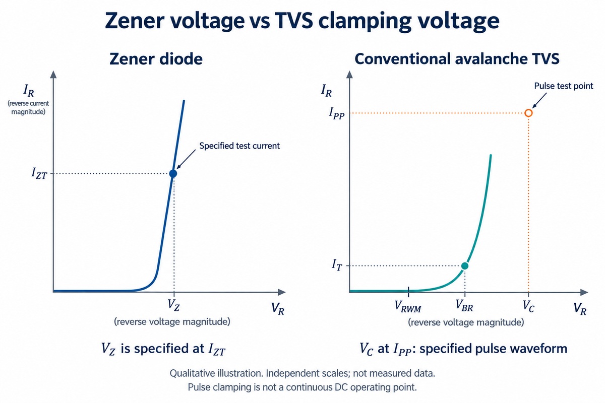 TVS diode vs Zener diode