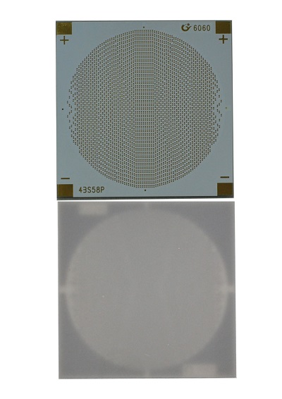 The obverse and the reverse side of the sample