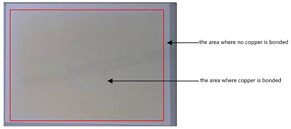 different area in ceramic substrate