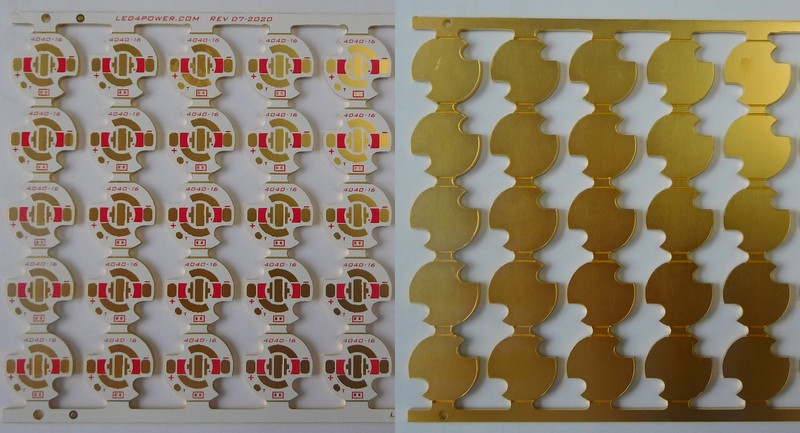 top and bottom view of finished SinkPAD board- in panel